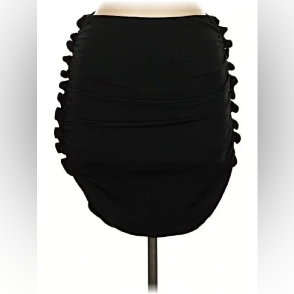 AFRM Black Casual Ruched Skirt